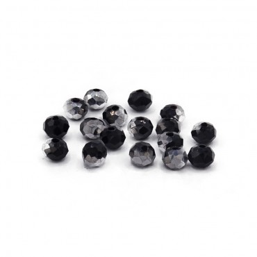 Cristalli 6mm Prisma in resina per bijoux e accessori Silver black