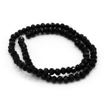 Perline cristallo prisma 6mm cucibili in resina per bijoux e accessori Black