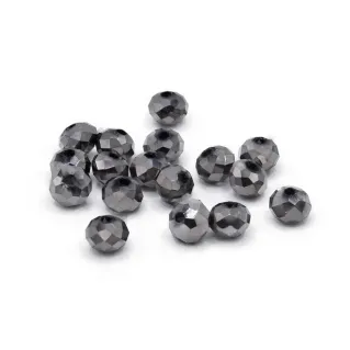Cristaux 6mm Prisme en résine pour bijoux et accessoires Silver blash