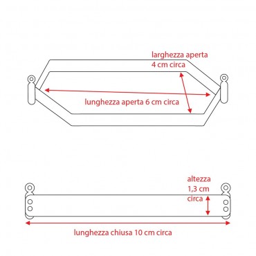 Chiusura a scatto per borse e pochette a uncinetto cm10 | Tessiland