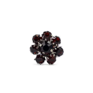 Botón Flower Strass Ruggine
