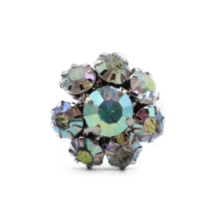 Botón Flower Strass Multicolor