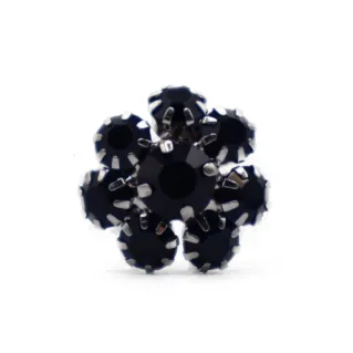 Flower Strass Button Notte
