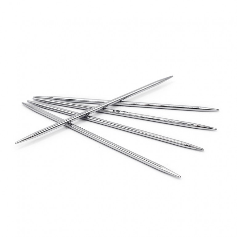 Ferri a Doppia Punta in Ottone Nichelato 10 cm KnitPro 5 pz