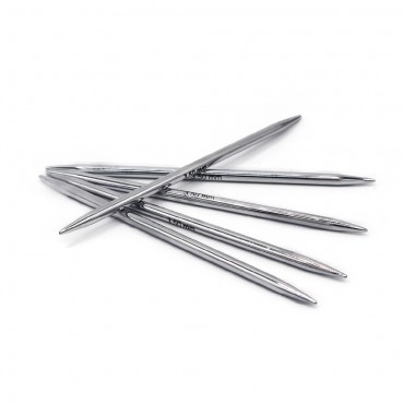 Ferri a Doppia Punta in Ottone Nichelato 10 cm KnitPro 5 pz 