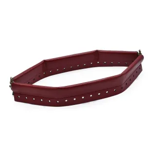 Snap Closure with Faux Leather Edge 30cm for Bags Bordeaux