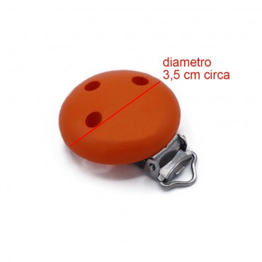 Clip per ciuccio tondo Arancio