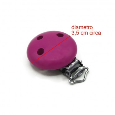 Clip per ciuccio tondo Ciclamino
