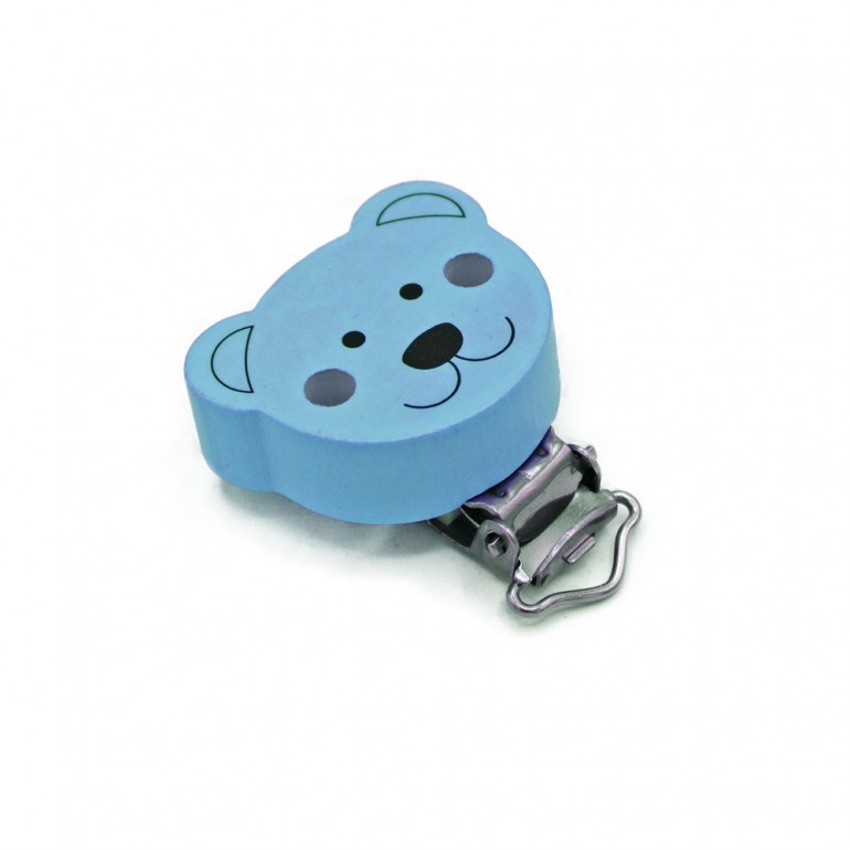 Clip per ciuccio Orso Celeste