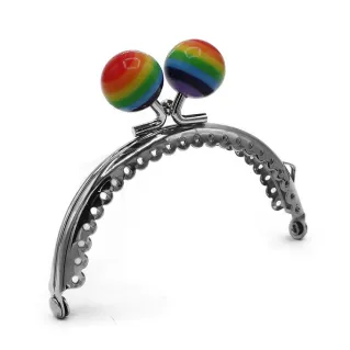 Clasp Closure Ball for Coin Purse Raimbow
