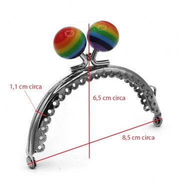 Clic Clac Ball cm 8,5x7 Rainbow