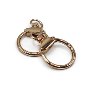 Mosquetones de anillo con ojiva para asas y llaveros Oro