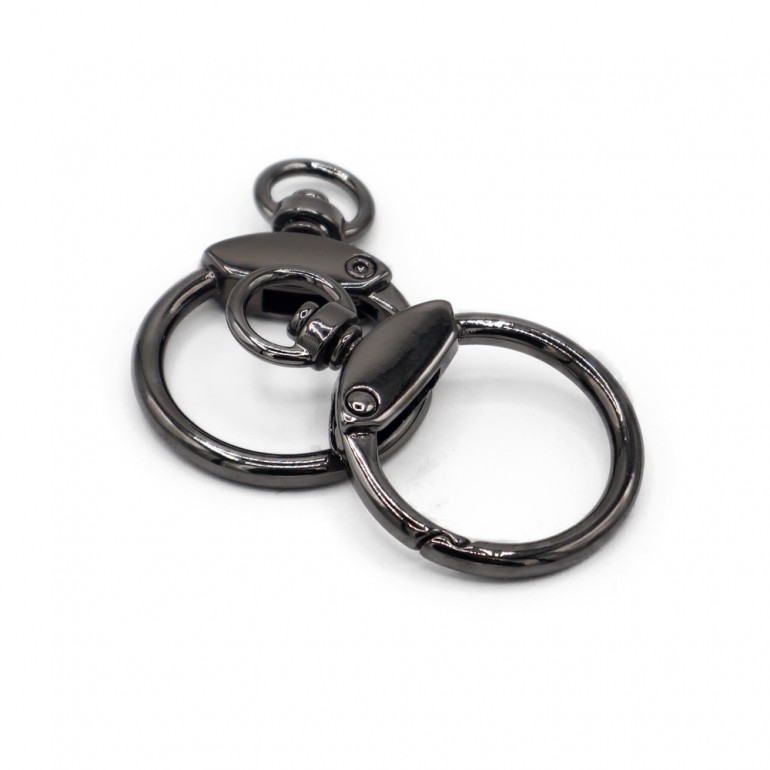 Moschettoni anello con ogiva per manici e portachiavi