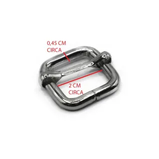 Regulador de correa plata 20 mm para bolsos | Tessiland