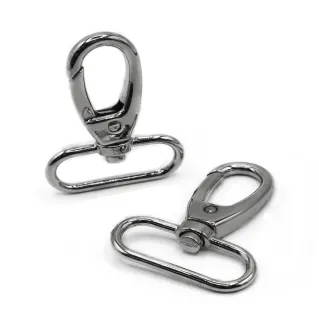 Mosquetones plata 60x45 mm para bolsos 2 pz | Tessiland