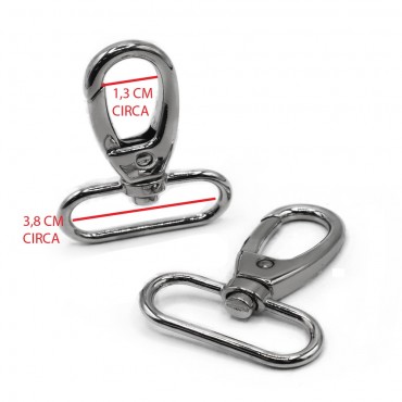 Moschettoni 60x45 Argento 2pz