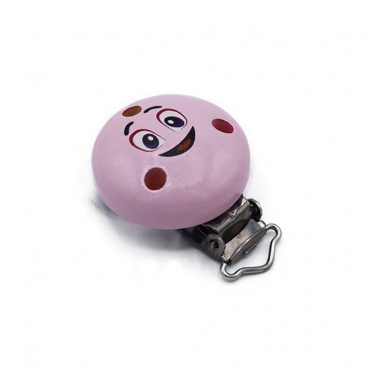 Clip per ciuccio Smile Rosa