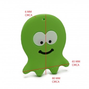 Ciondolo Dentizione Polpo Lime