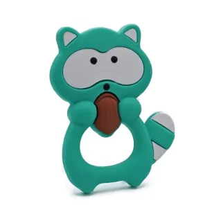 Colgante de dentición Oso en silicona libre de BPA Smeraldo