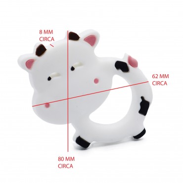 Ciondolo Dentizione Mucca Bianco