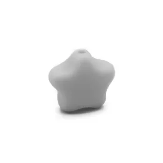 Star Spacer Bead in Silicone for Pacifier Chains Grigio scuro