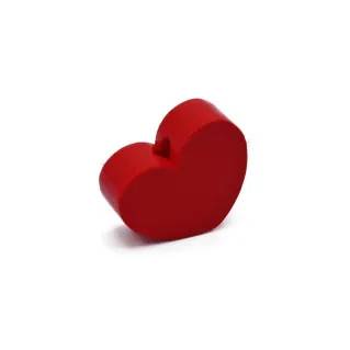 Wooden Spacer Bead for Pacifier Chains and Jewelry Red