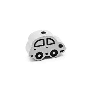 Wooden Spacer Bead for Pacifier Chains and Jewelry White