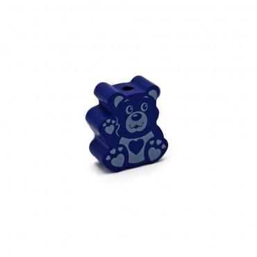 Perlina distanziatore in legno per catenelle ciuccio e bijoux Blu