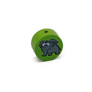 Perlina in legno per catenelle ciuccio e collanine Verde