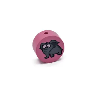 Perle séparatrice en bois pour chaînes de sucette et bijoux Rose