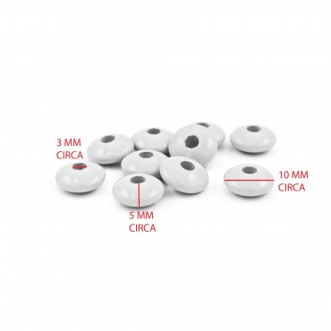 Perlina distanziatori Bianco 10pz