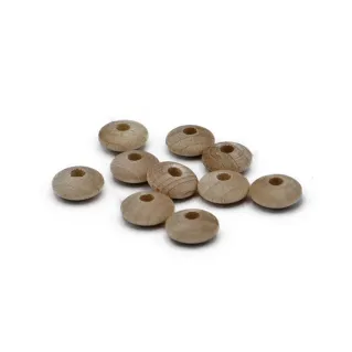 Perles en bois 10x5mm pour chaînes de tétine et bijoux Naturale