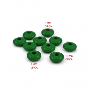 Perlina distanziatori Verde 10pz