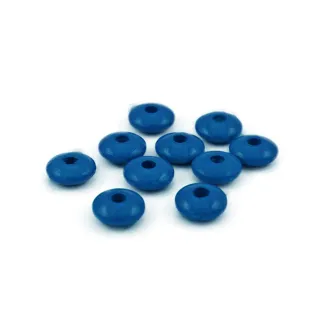 Perline 10x5mm in legno per catenelle ciuccio e bijoux Blu