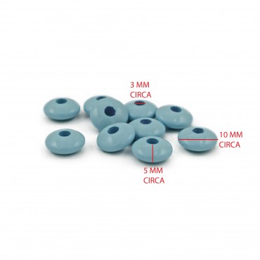 Perlina distanziatori Azzurro 10pz