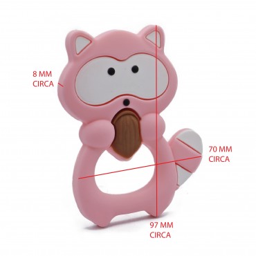 Ciondolo Dentizione Orsetto Rosa