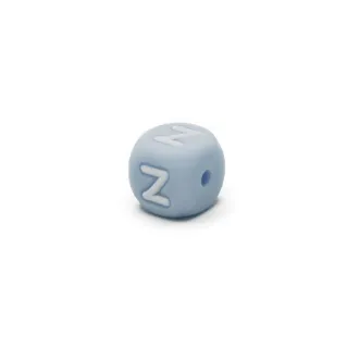 Blue Silicone Letter Cube for Pacifier Chains and Jewelry Azzurro