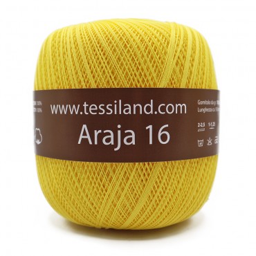 Araja filo di Scozia n16 gomitolo 100g Giallo