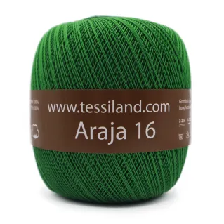 Araja Fil d’Écosse n16 pelote 100g Vert