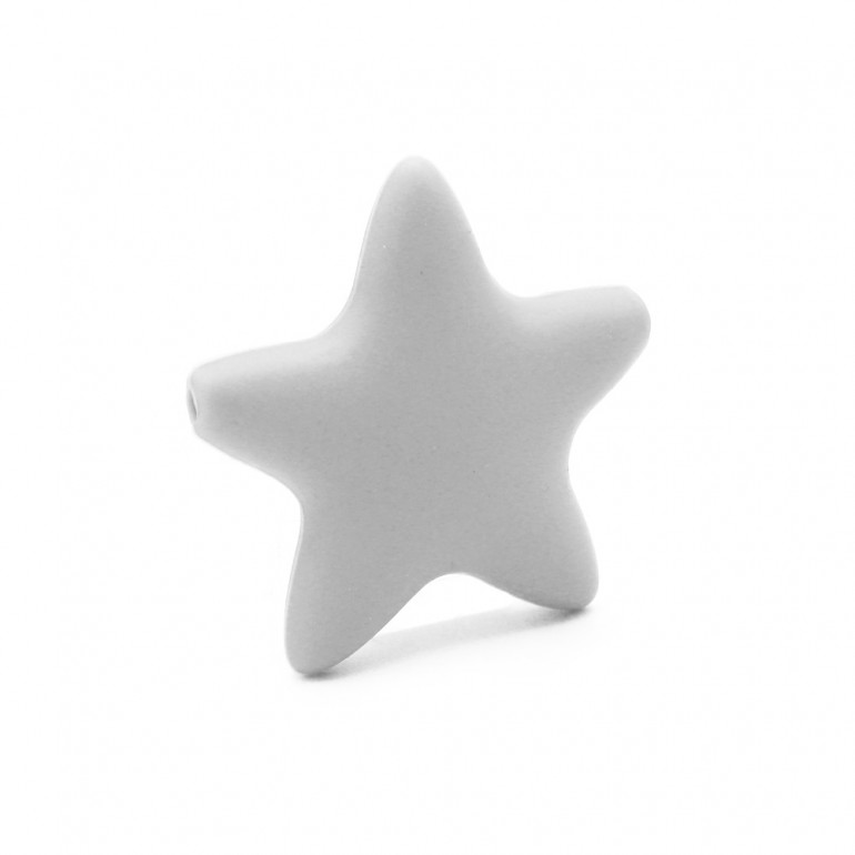 Perlina distanziatore stella big in silicone per catenelle ciuccio 40mm