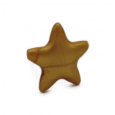 Perlina distanziatore Stella Big in silicone per catenelle ciuccio Oro