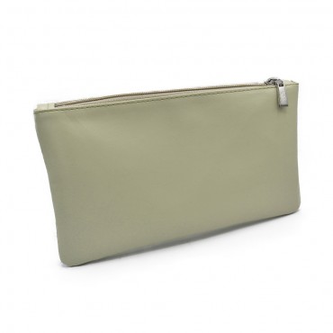 Pochette Ecopelle Zip Avorio