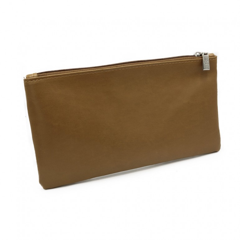 Pochette Ecopelle Zip Beige