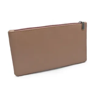 Leatherette Pouch with Zip Tool Holder Made in Italy 24x13cm Cipria