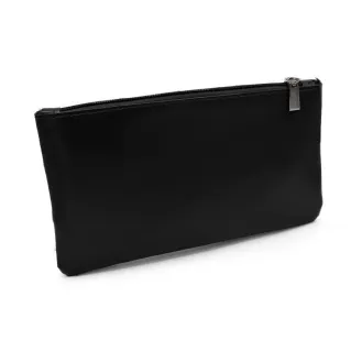 Cartera de ecopiel con cremallera para herramientas hecha en Italia Nero