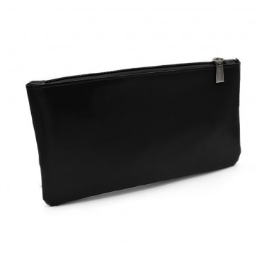 Pochette Ecopelle Zip Nero