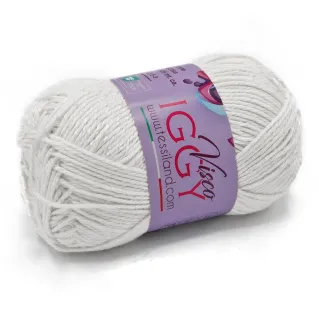 ViscoIggy mélange coton viscose n3 pelote 50g Blanc