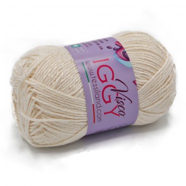 ViscoIggy misto cotone viscosa n3 gomitolo 50g Ecrù