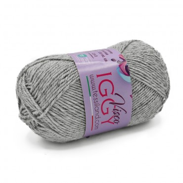 ViscoIggy misto cotone viscosa n3 gomitolo 50g Grigio perla