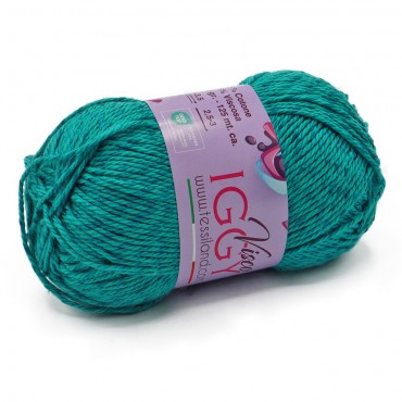 ViscoIggy misto cotone viscosa n3 gomitolo 50g Petrolio